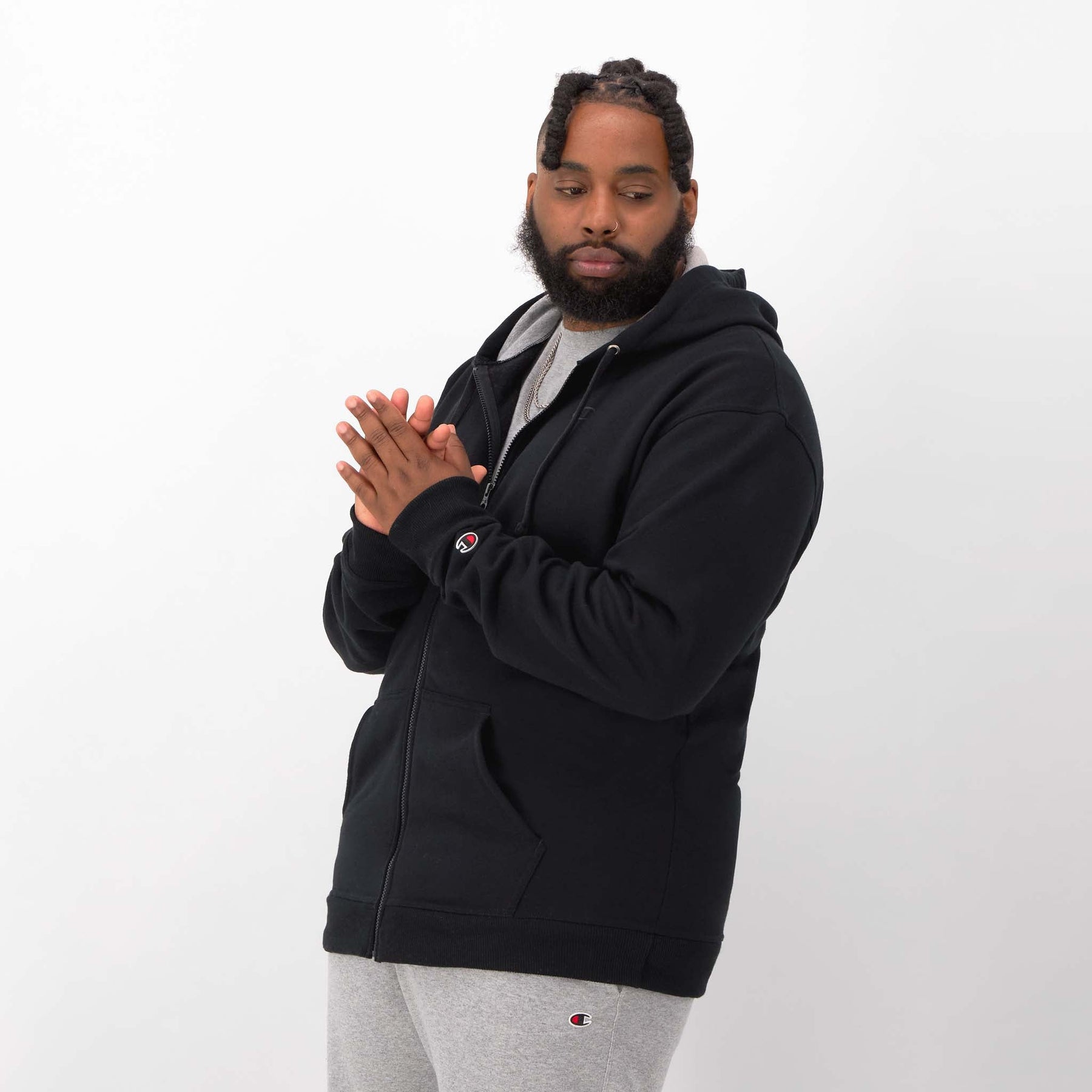 Powerblend Full Zip Hoodie, C Logo - Big & Tall