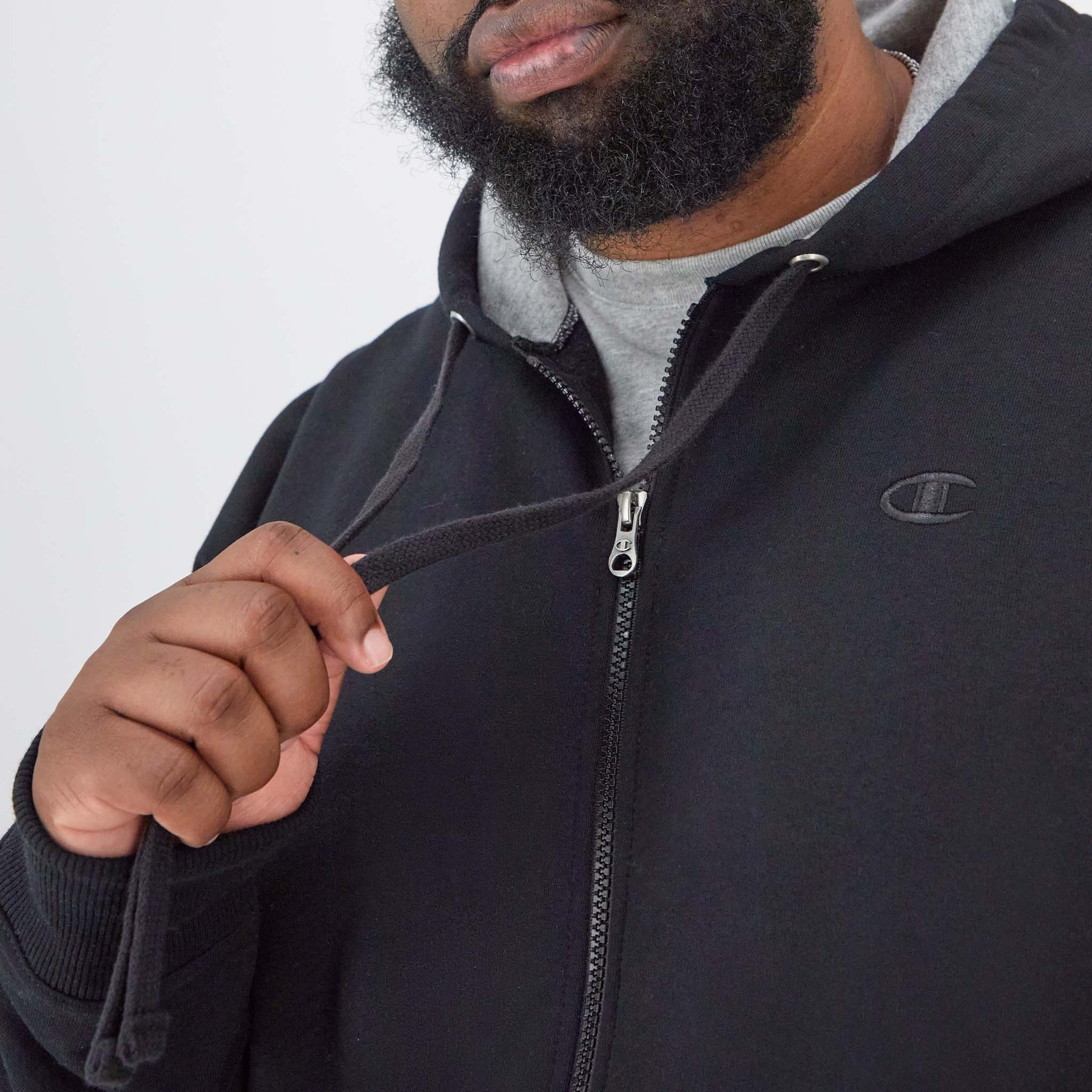 Powerblend Full Zip Hoodie, C Logo - Big & Tall