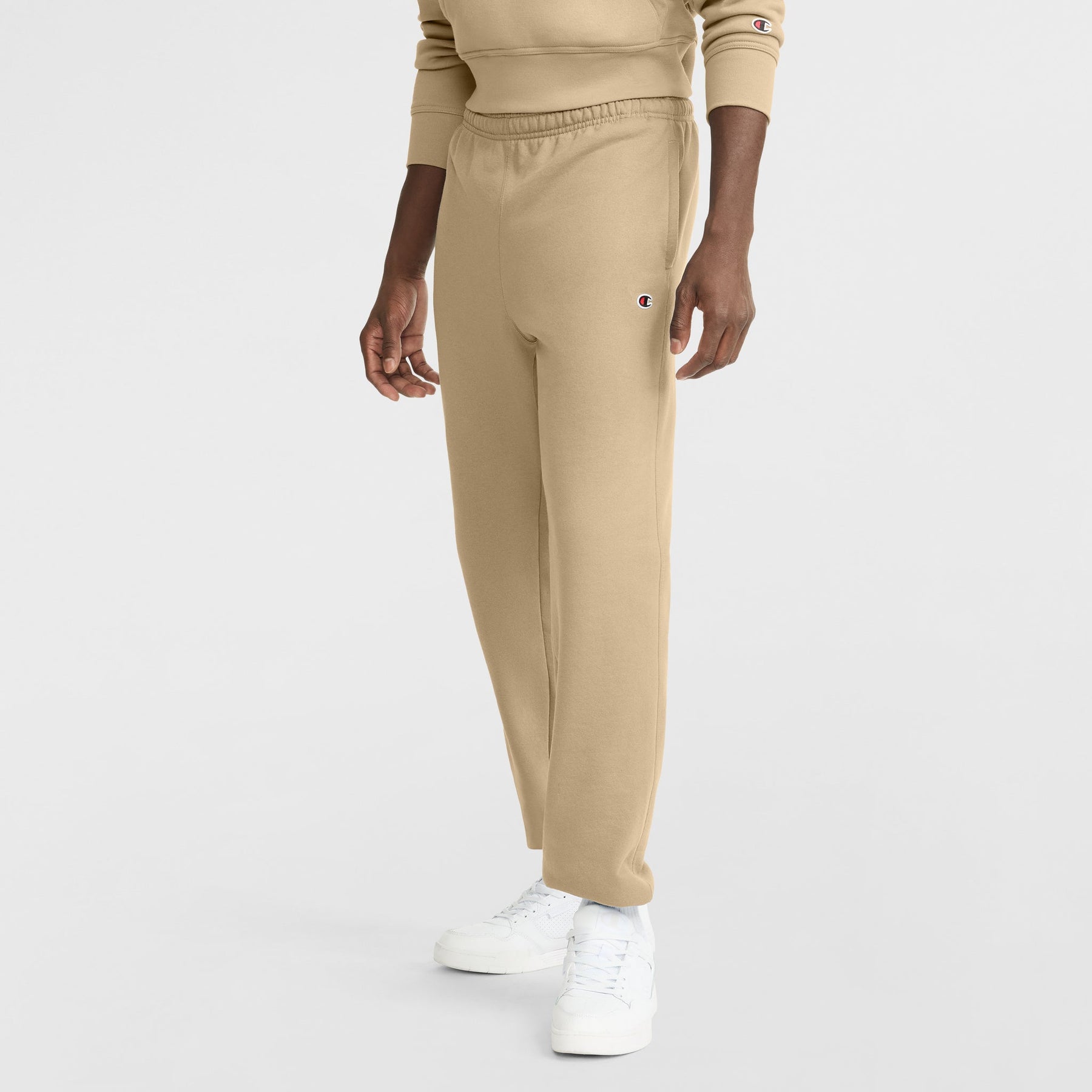 Powerblend Sweatpants, Relaxed Hem, C Logo
