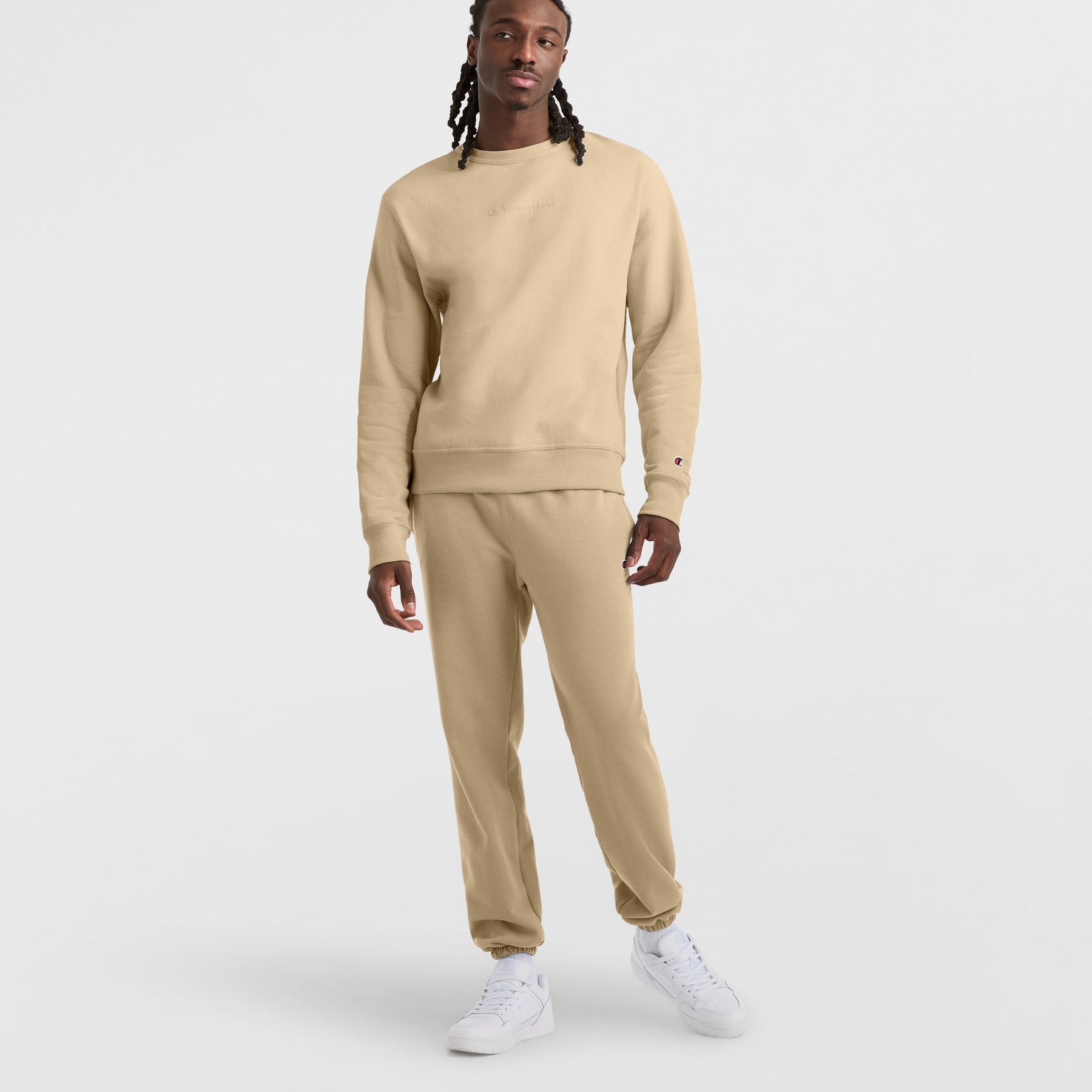 Powerblend Sweatpants, Relaxed Hem, C Logo