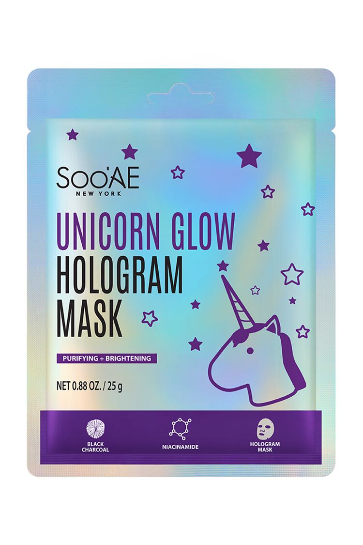 Forever 21 SooAe Unicorn Glow Hologram Mask Purple