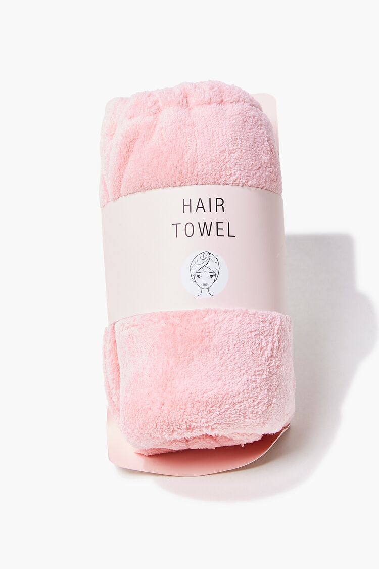 Forever 21 Women's Plush Hair Towel Pink