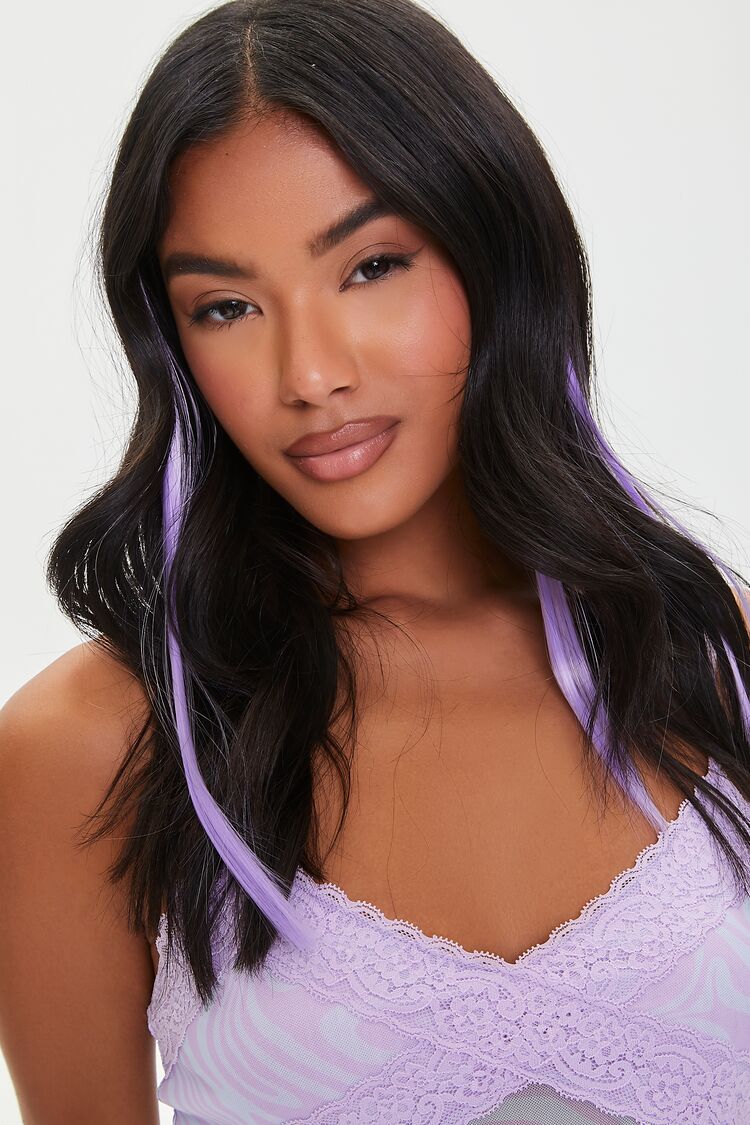 Forever 21 Women's Clip-In Hair Extension Set Lavender
