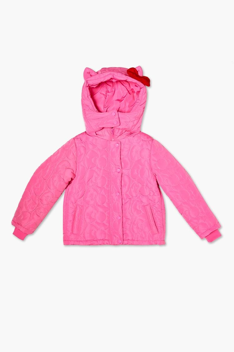 Forever 21 Girls Hello Kitty & Friends Puffer Bubble Coat Jacket (Kids) Pink/Multi