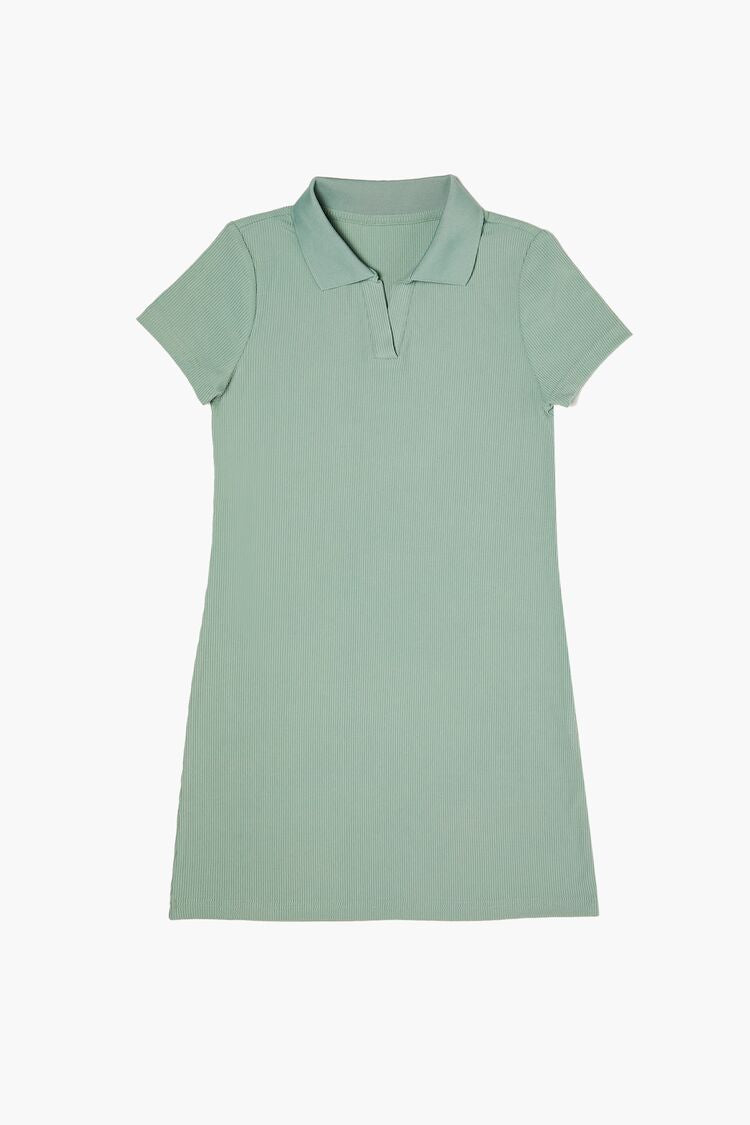Forever 21 Girls Polo Shirt Dress (Kids) Green