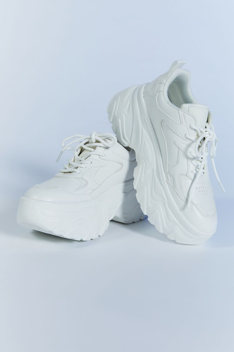 Forever 21 Women's Chunky Platform Sneakers White