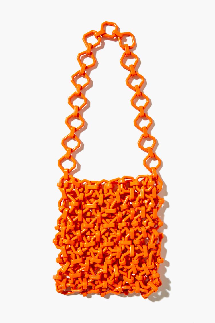 Forever 21 Women's Geo Ring Shoulder Bag Orange