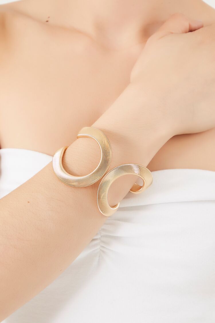 Forever 21 Women's Omega Chain Cuff Bracelet Gold