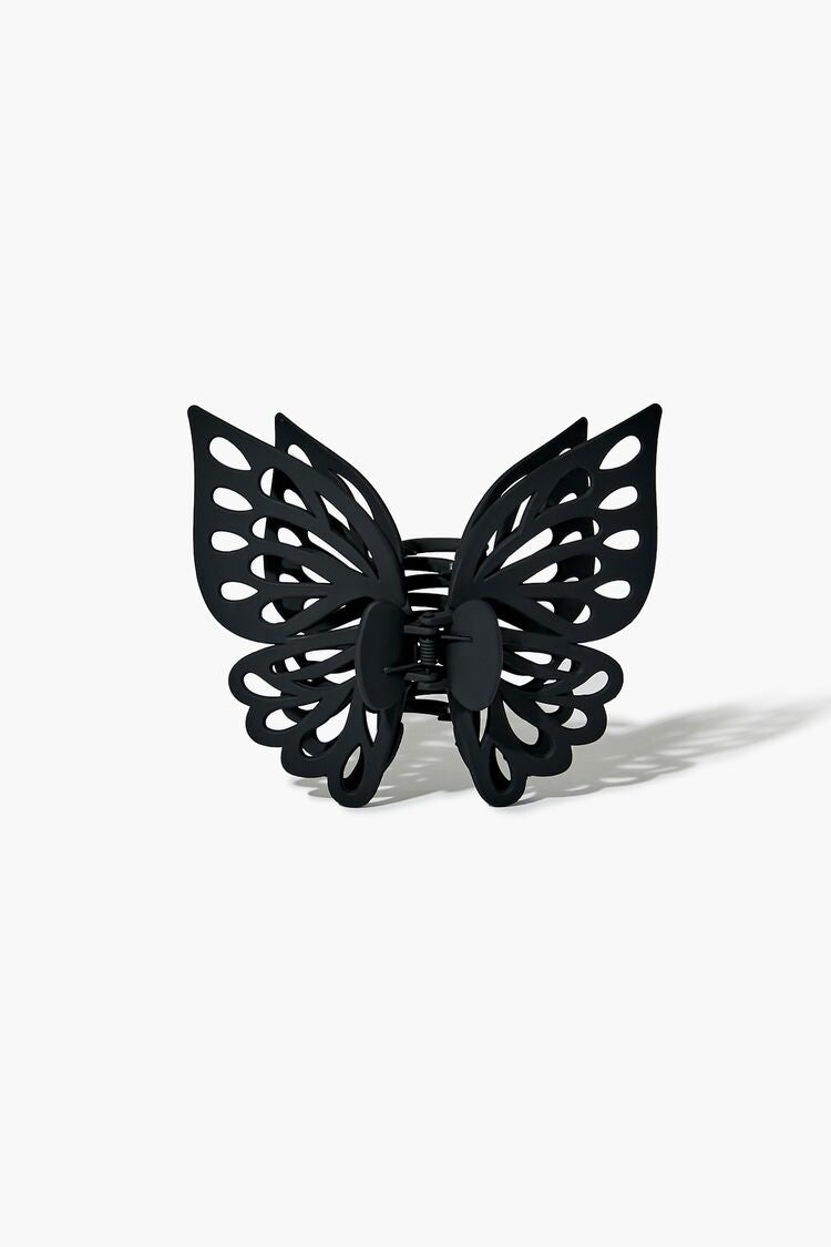 Forever 21 Women's Cutout Butterfly Claw Hair Clip Black