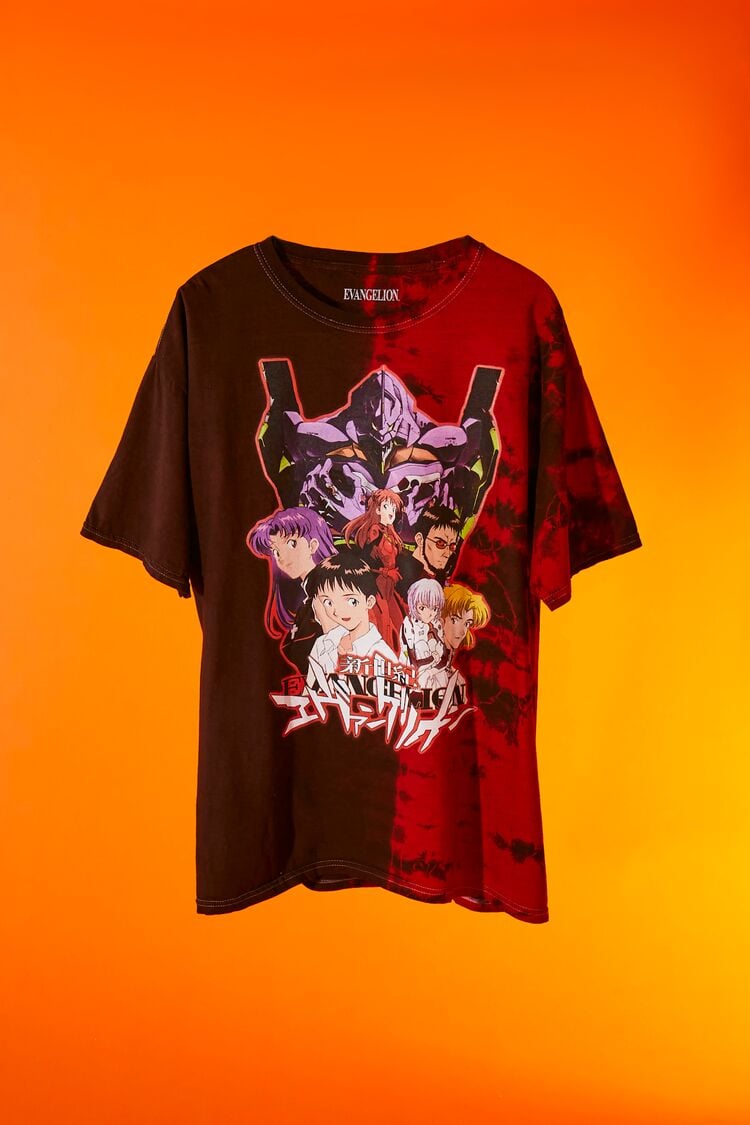 Forever 21 Men's Neon Genesis Evangelion Graphic T-Shirt Black/Multi