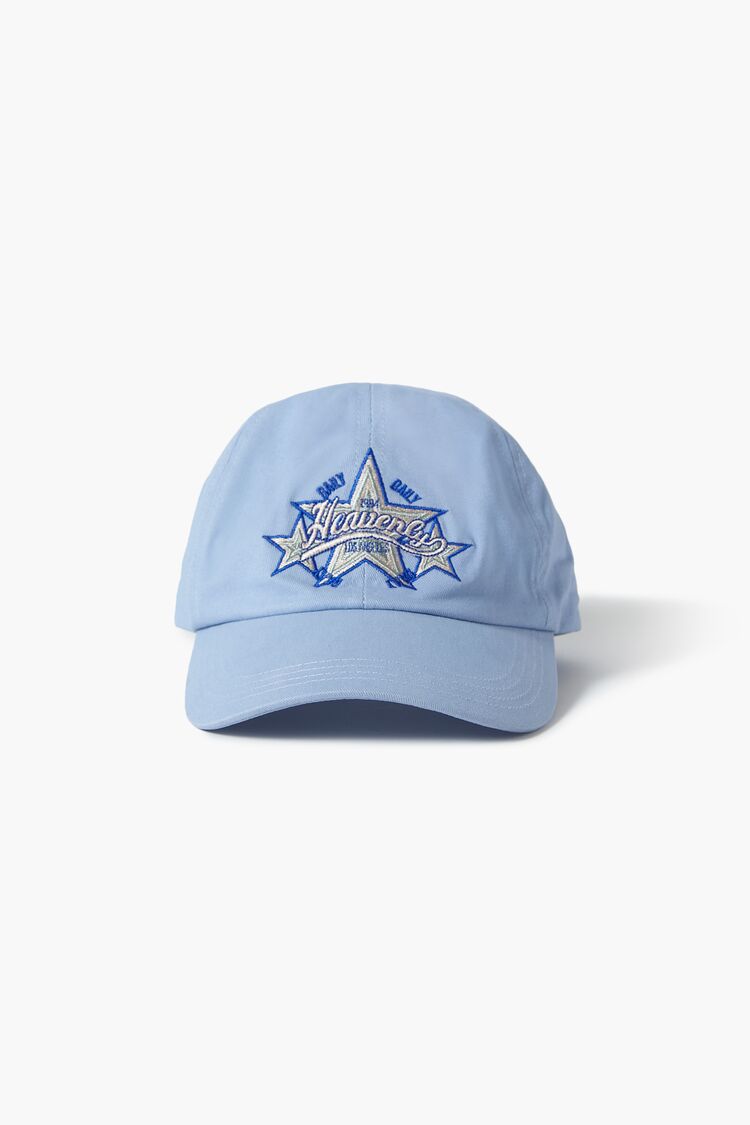 Forever 21 Men's Embroidered Heavenly Star Baseball Cap Sky Blue/Multi