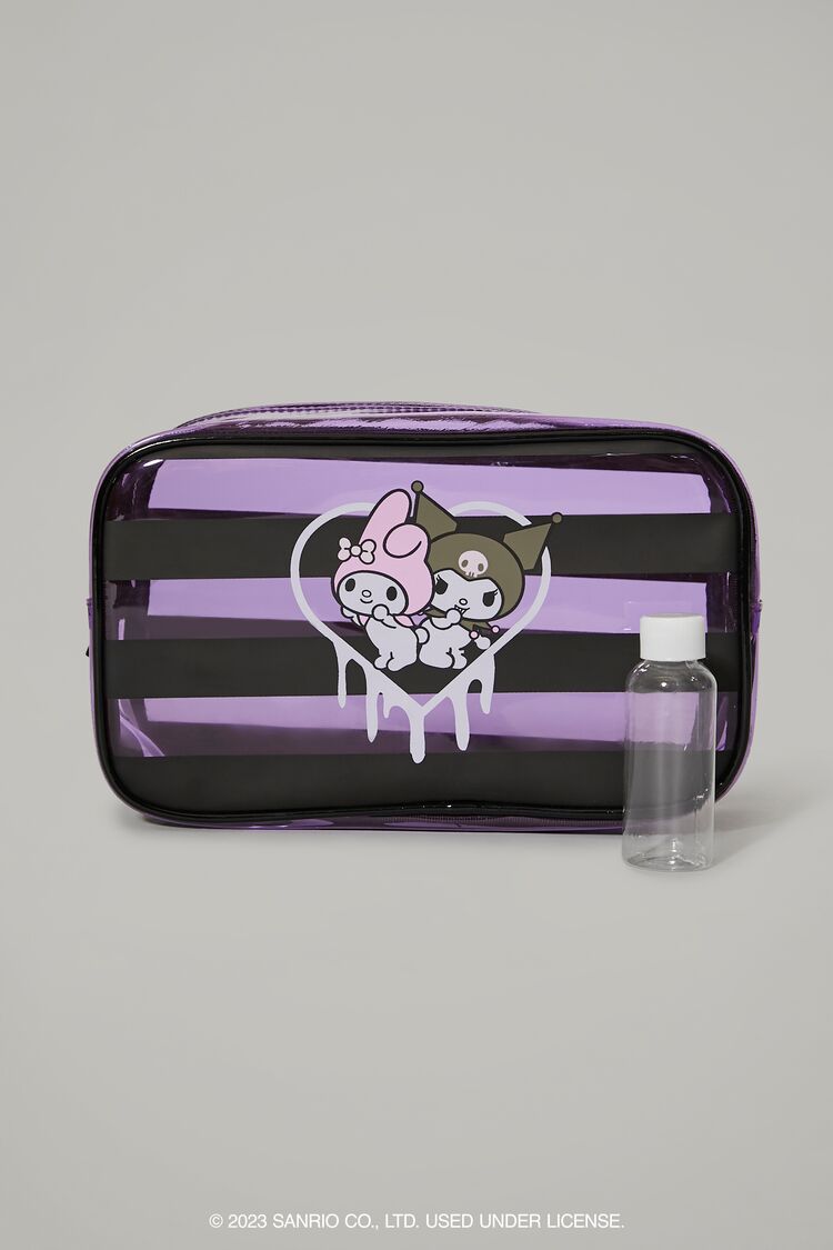 Forever 21 Women's My Melody & Kuromi Makeup Bag Clear/Multi