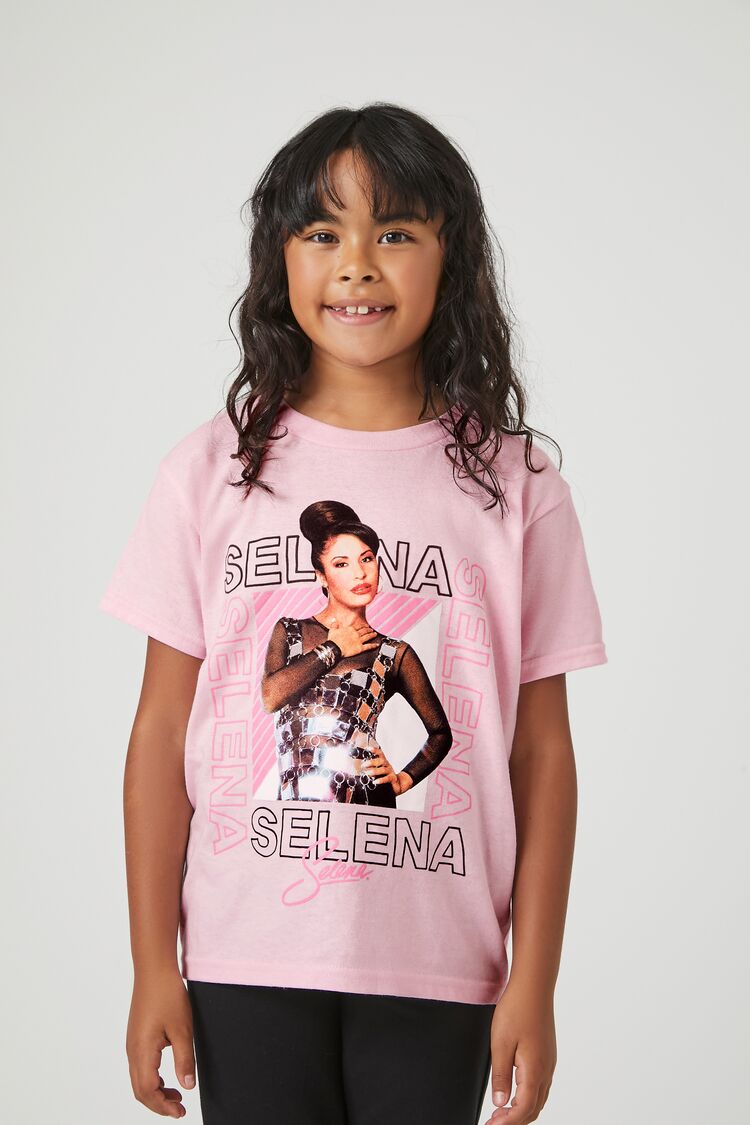 Forever 21 Girls Selena Graphic T-Shirt (Kids) Pink/Multi