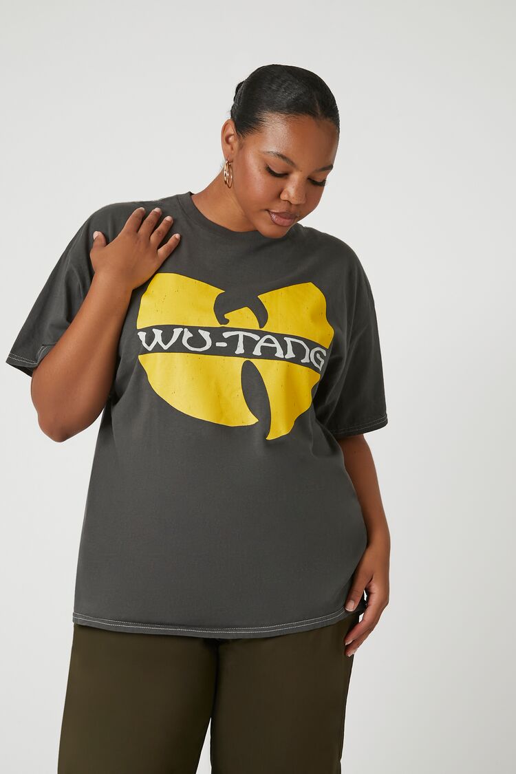 Forever 21 Plus Women's Wu-Tang Graphic T-Shirt Charcoal/Multi