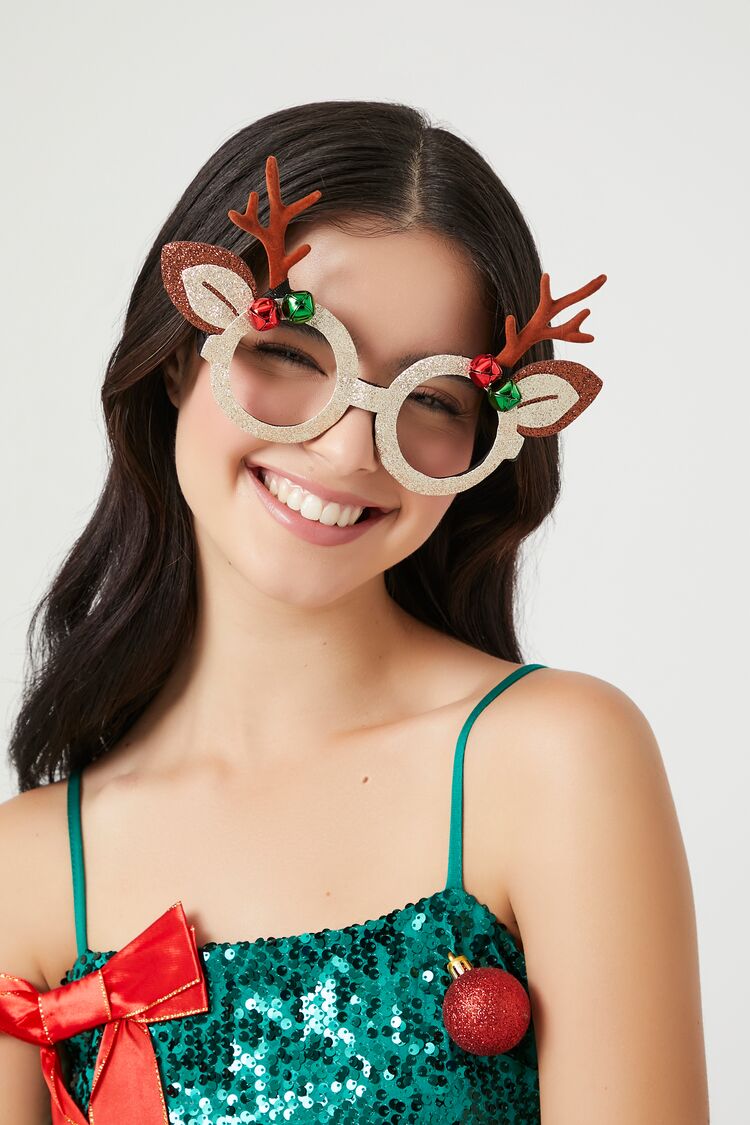 Forever 21 Women's Reindeer Antler Sunglasses Brown/Multi