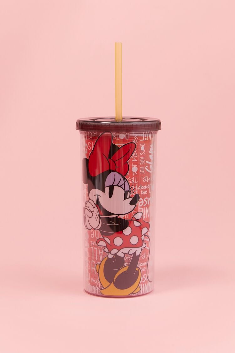 Forever 21 Women's Disney Minnie Mouse Drink Tumbler Red/Multi