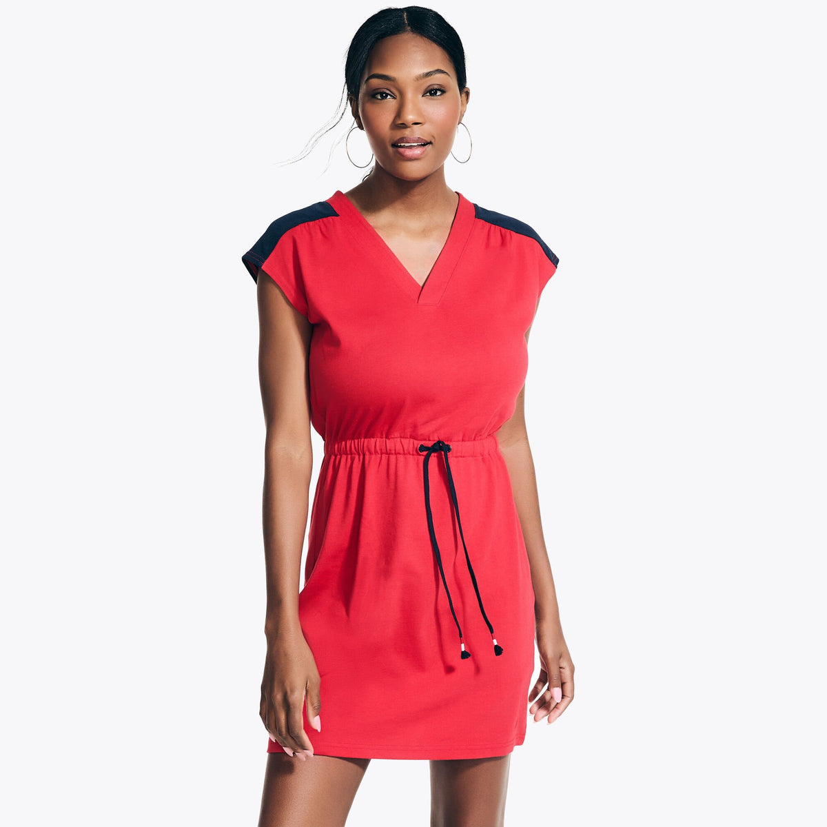 Nautica Women's Sustainably Crafted Knit Dress Tomales Red
