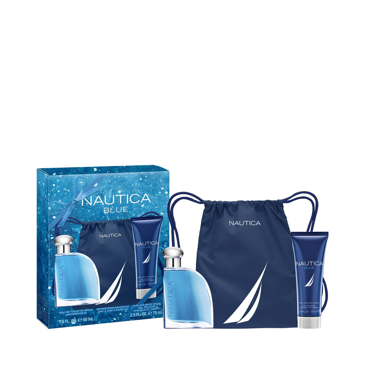 Nautica Men's Nautica Blue Toiletry Bag Fragrance Gift Set Multi