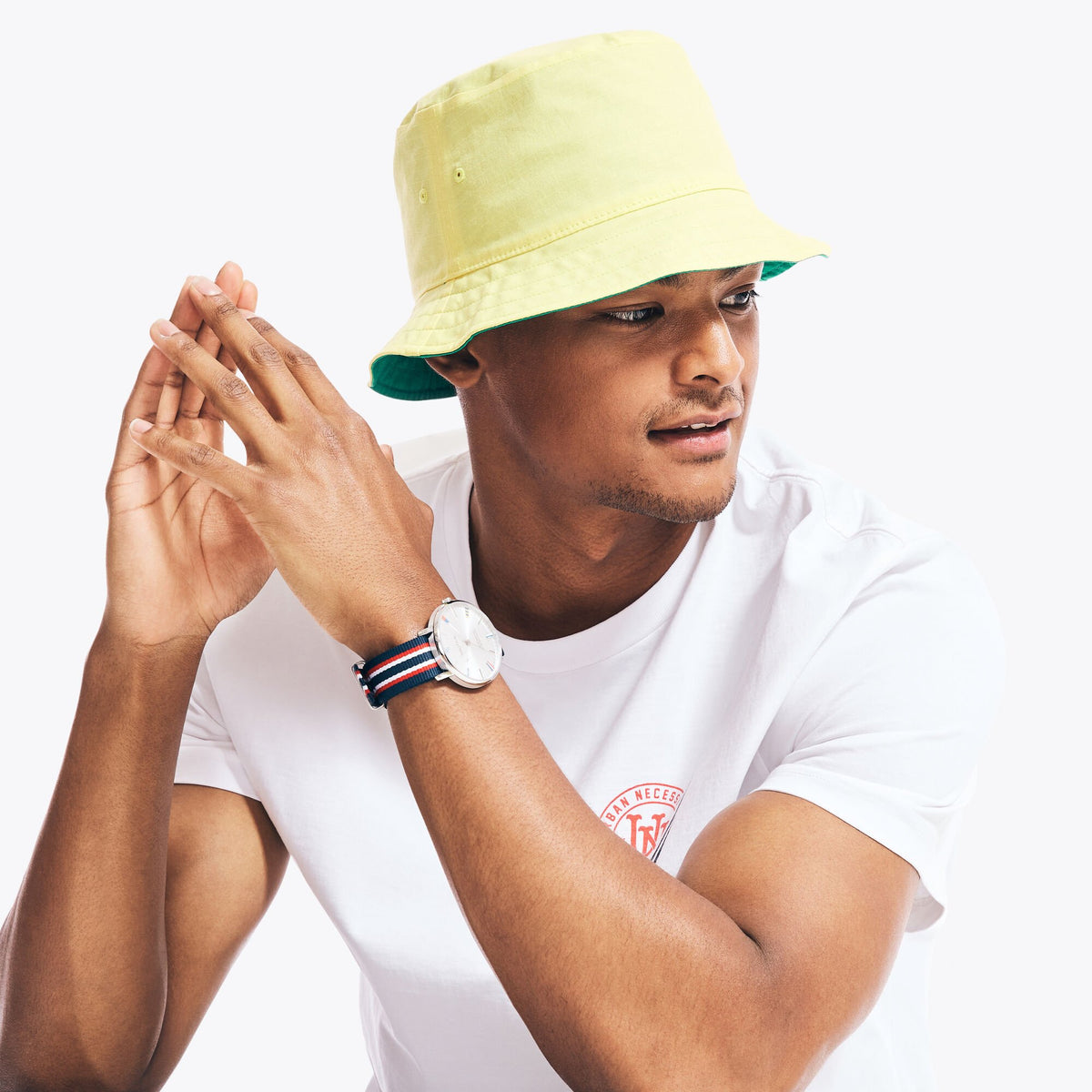 Nautica Men's Nautica X Urban Necessities Reversible Bucket Hat Golden Apricot