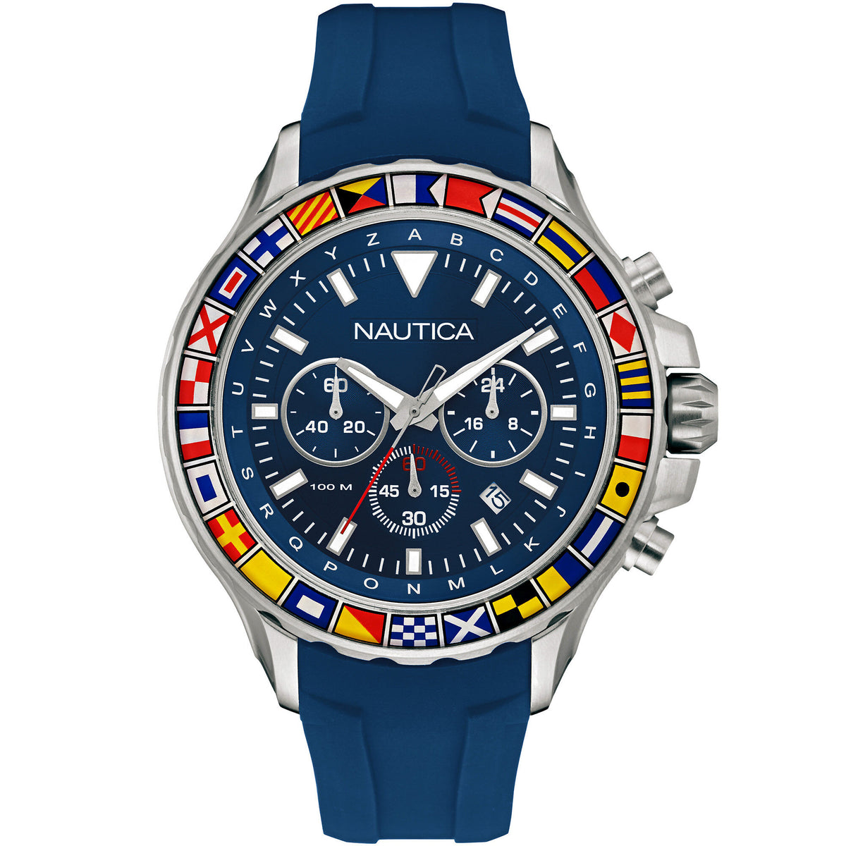 Nautica Nst 1000 Chronograph Sport Watch - Blue Multi