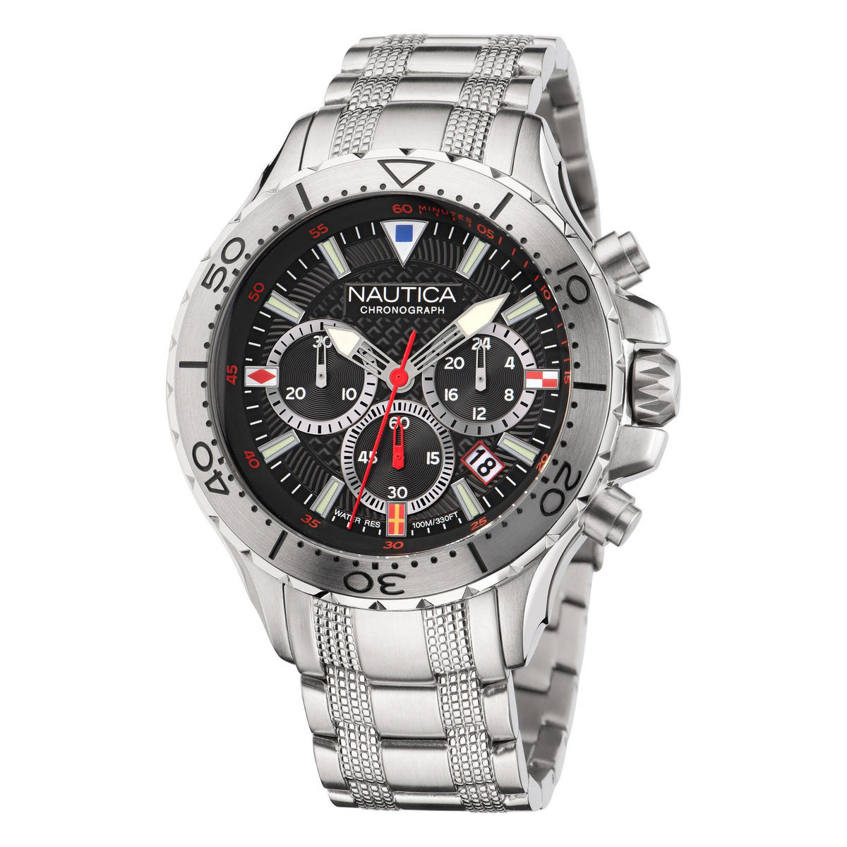 Nautica Men's Nst Stainless Steel Chronograph Watch Multi
