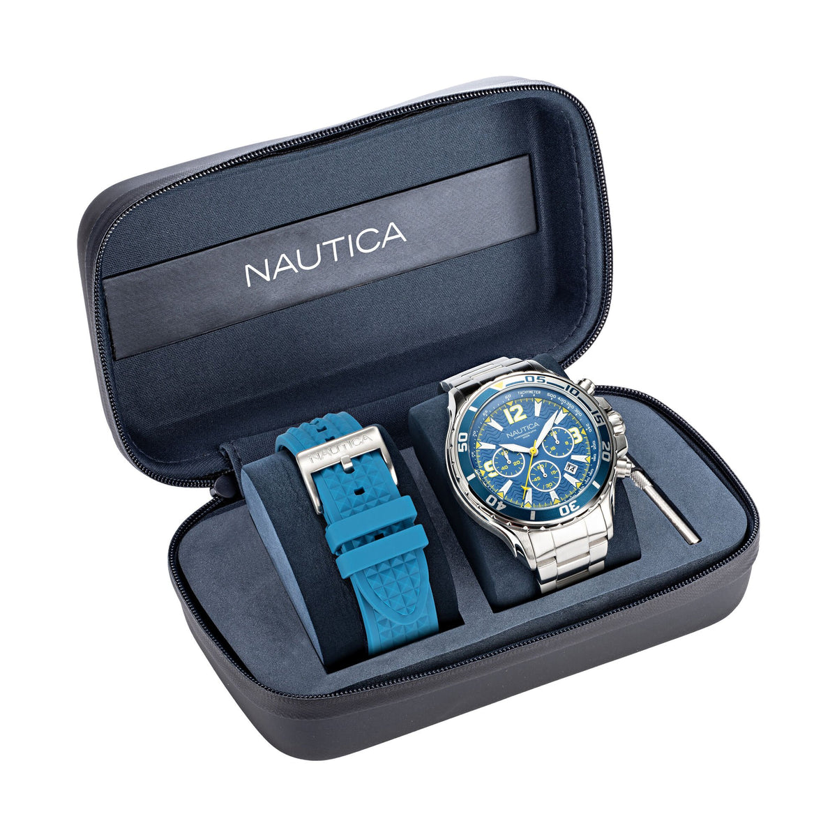 Nautica Men's Chronograph Watch Box Set Multi