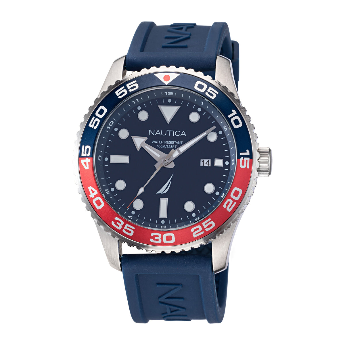 Nautica Men's Pacific Beach Stainless Steel And Silicone Watch Multi