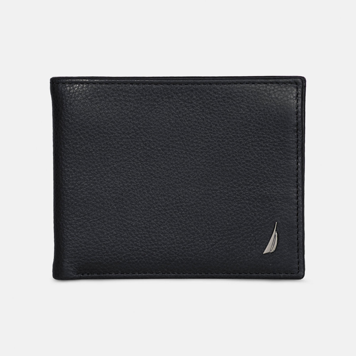 Nautica Men's Leather Billfold Wallet True Black