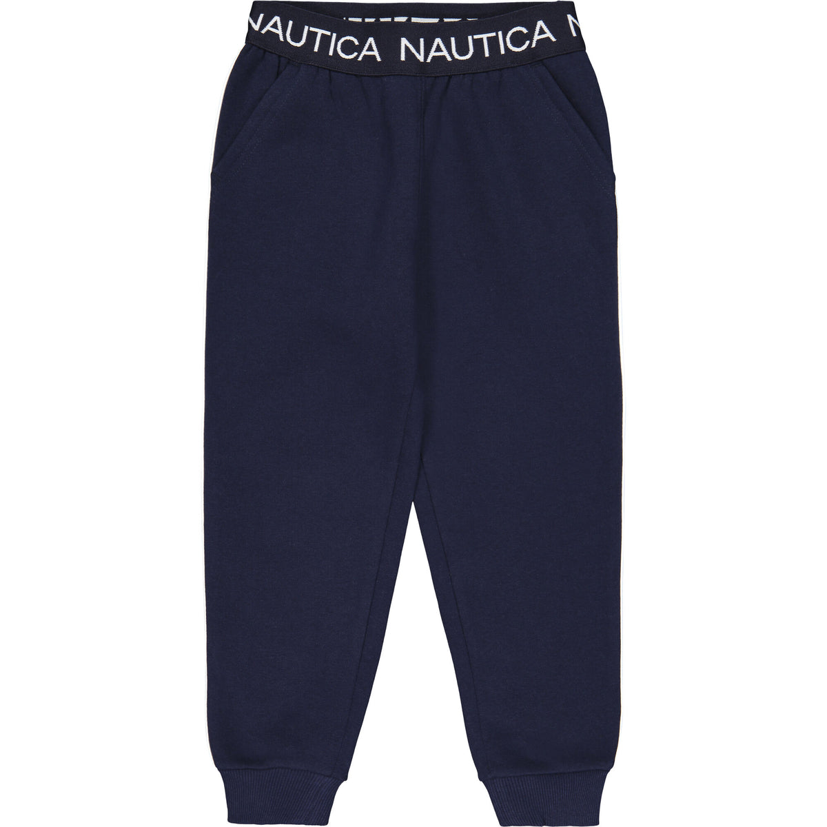 Nautica Toddler Girls' Side-Stripe Fleece Jogger (2T-4T) Navy