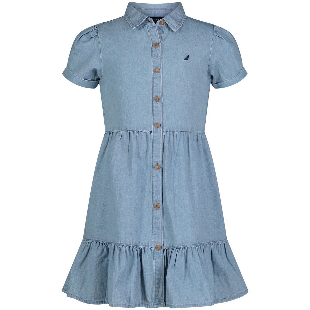 Nautica Toddler Girls' Shirt Dress (2T-4T) Green