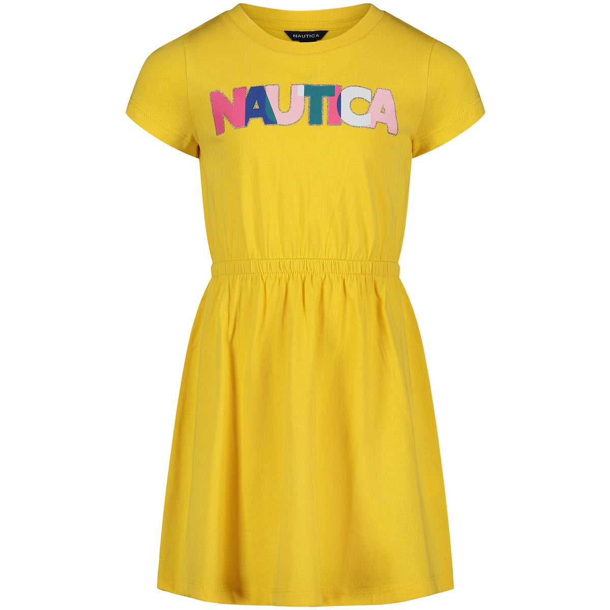 Nautica Girls' Rainbow Dress (7-16) Neon Yellow