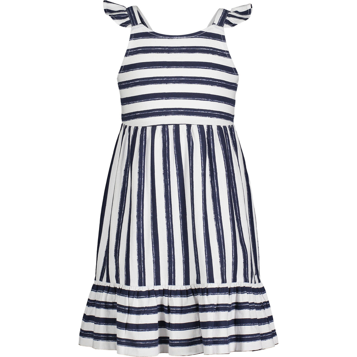 Nautica Girls' Watercolor-Stripe Dress (7-16) Navy
