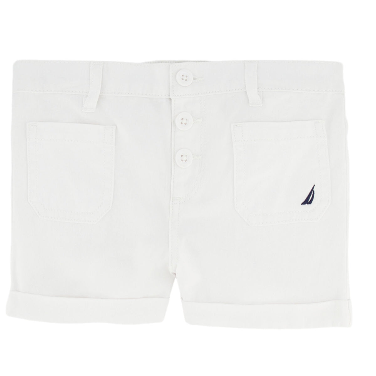 Nautica Little Girls' Cuffed Pull-On Short (4-6X) Antique White Wash