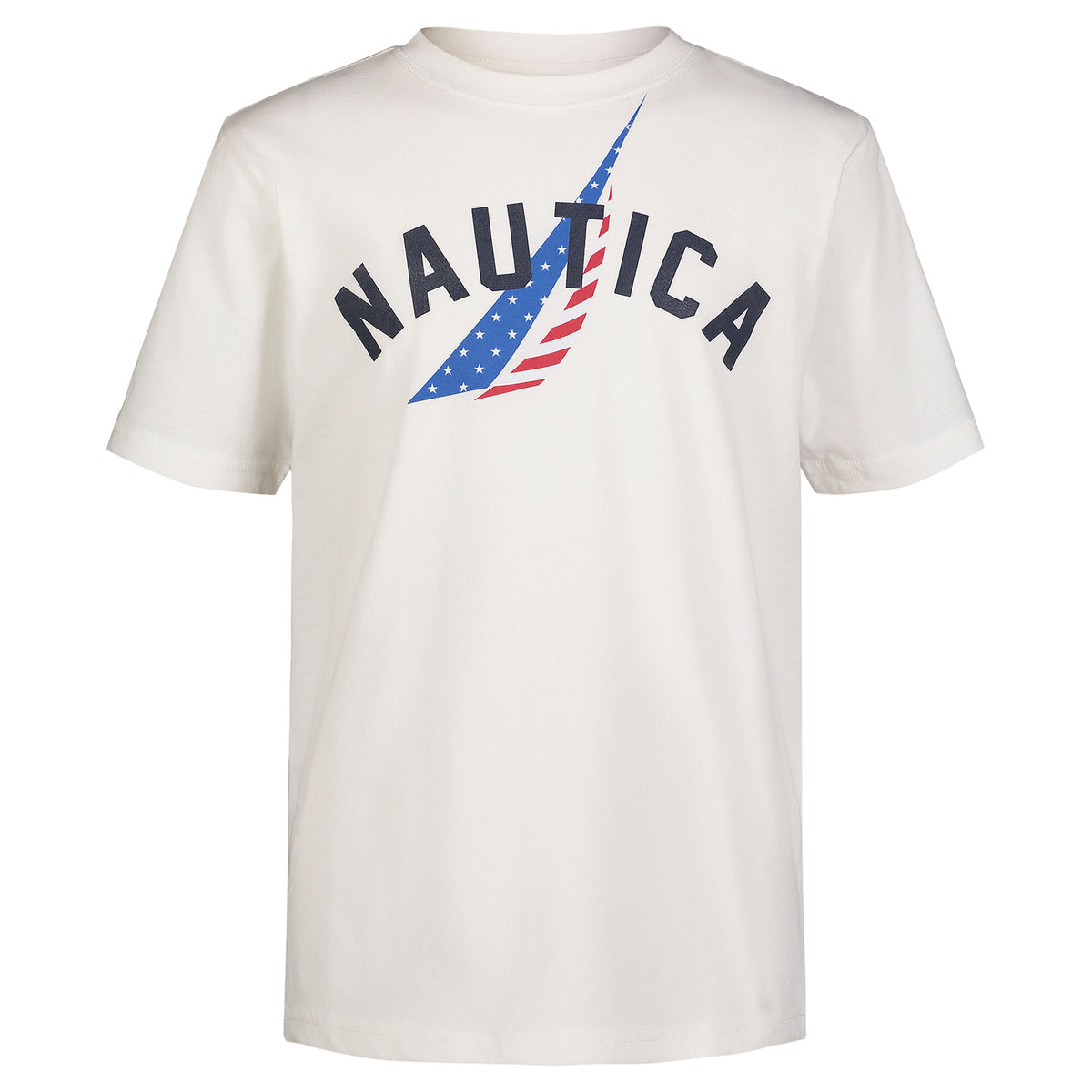 Nautica Boys' Americana J-Class Logo Graphic T-Shirt Antique White Wash
