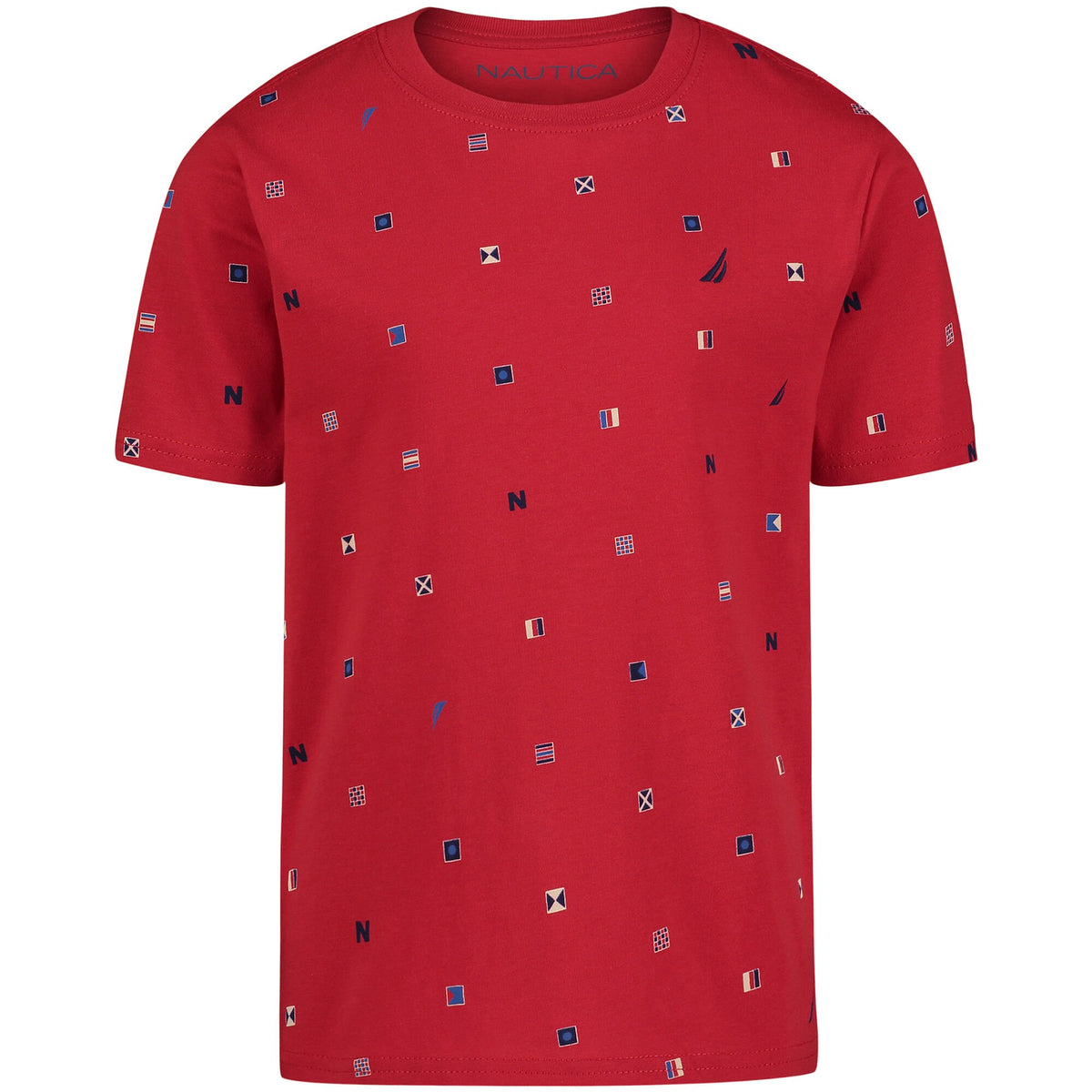 Nautica Little Boys' Signal Code T-Shirt Melonberry