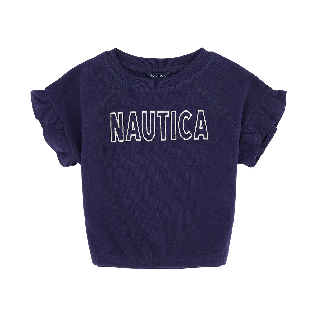 Nautica Little Girls' Tie-Front Sweatshirt Navy