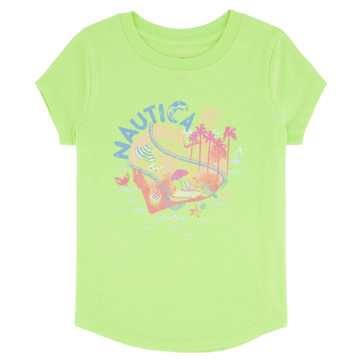 Nautica Little Girls' Nautica Island T-Shirt Biscay Teal