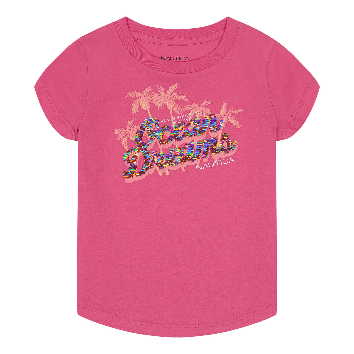 Nautica Girls' Ocean Dreams T-Shirt (8-16) Purple Heather