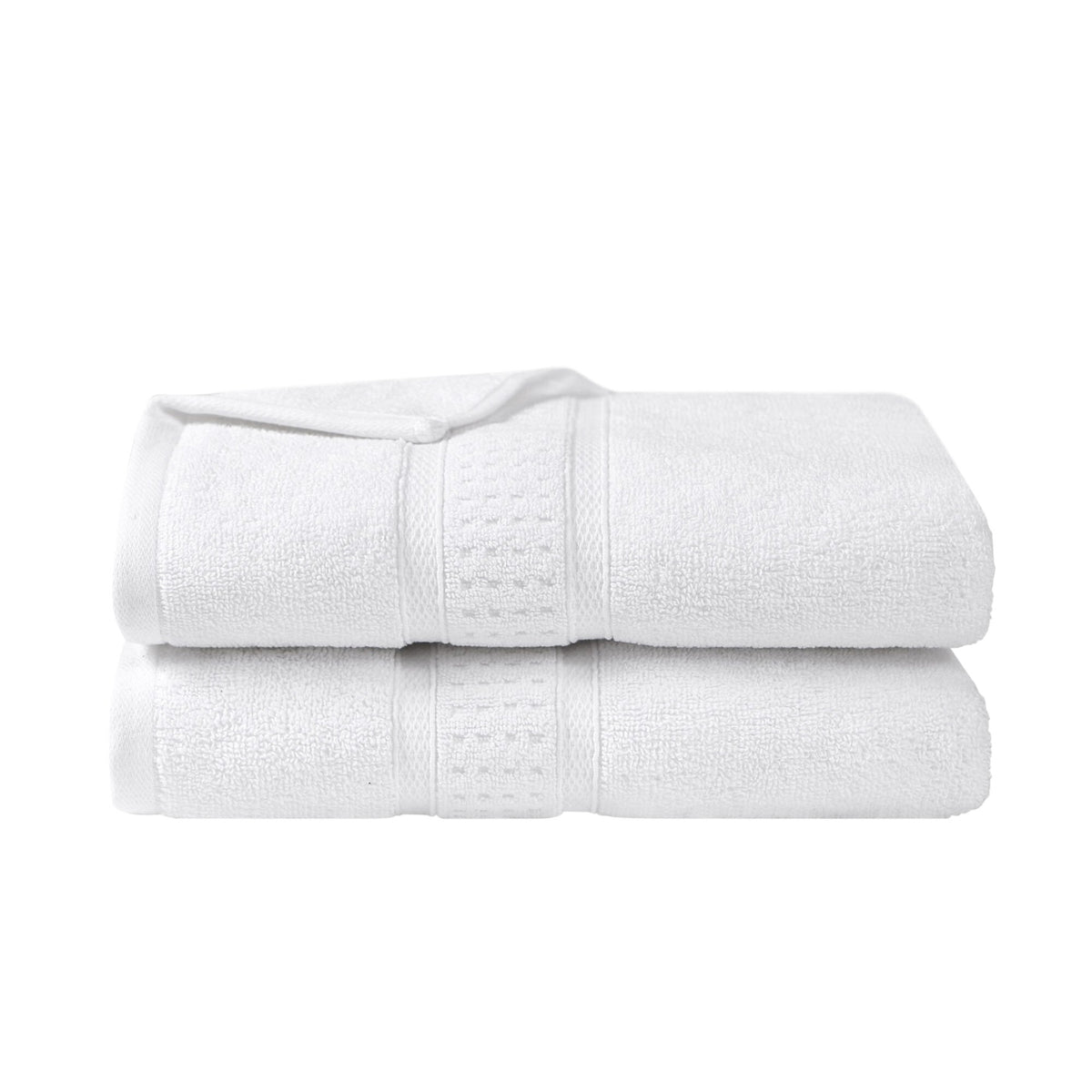 Nautica Oceane White 2-Piece Antibacterial Bath Towel Set Antique White Wash