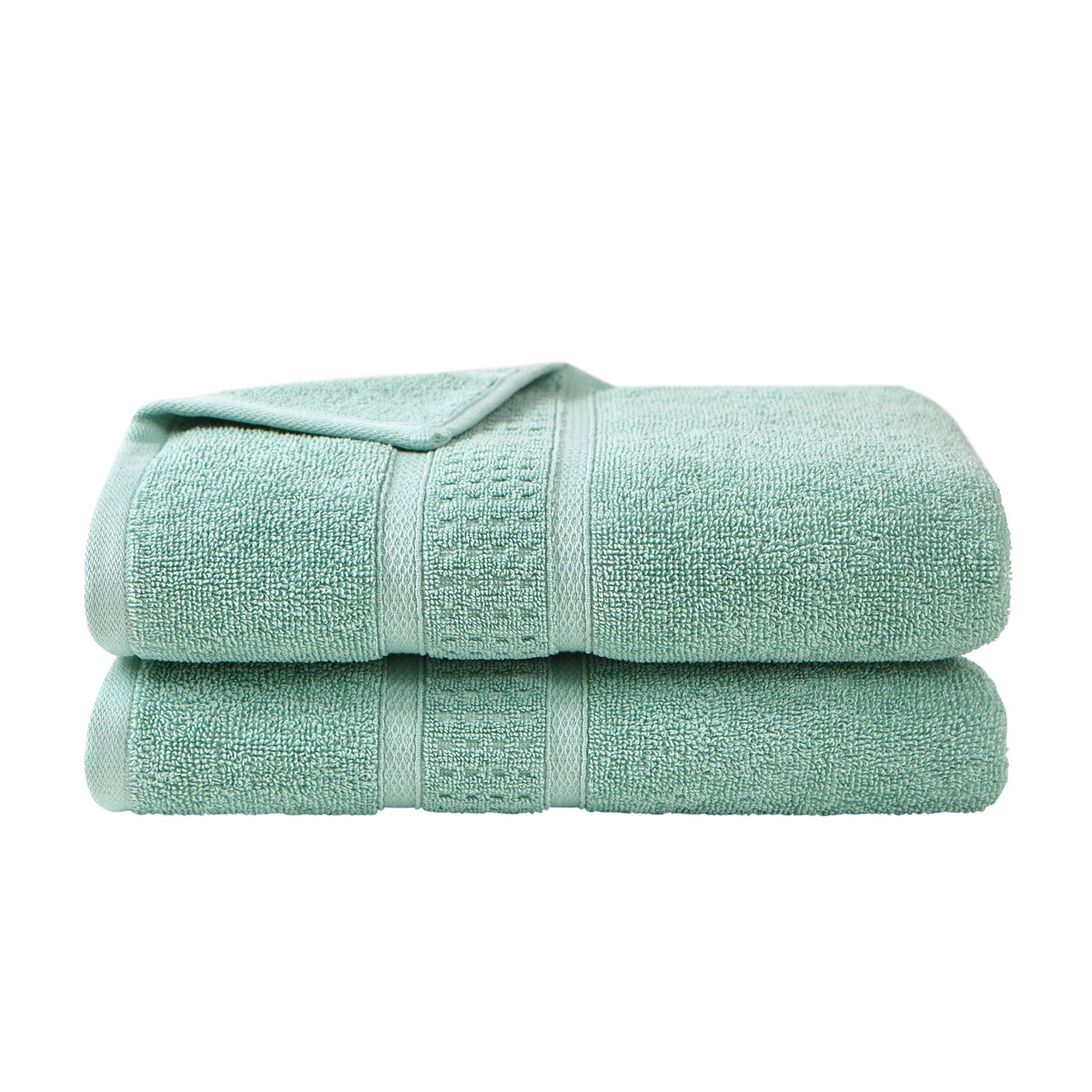 Nautica Oceane Turquoise 2-Piece Antibacterial Bath Towel Set Dark Navy