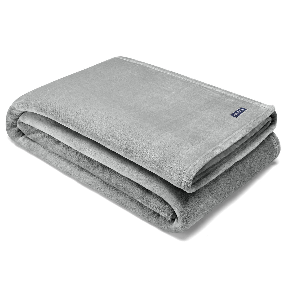 Nautica Flagstone Ultra Soft Plush Twin Blanket Grey Heather