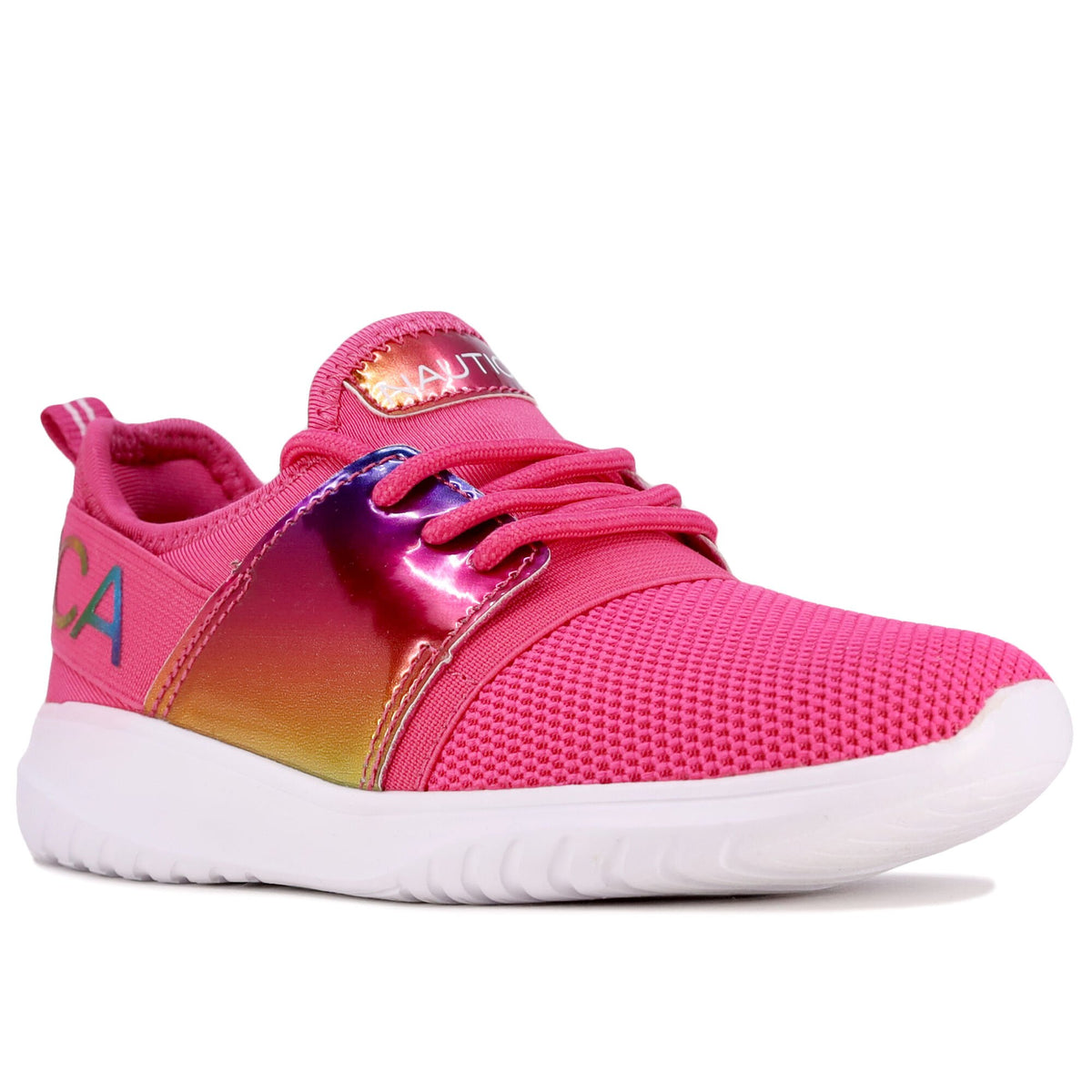 Nautica Girls' Lace-Up Sneaker Lure Red Heather
