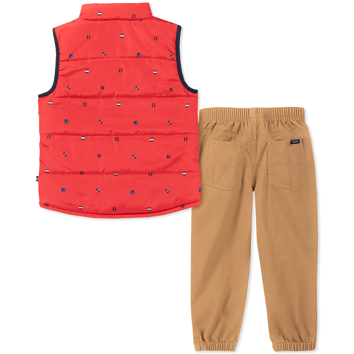 Nautica Toddler Boys' Nylon Vest With Hoodie 3Pc Set (2T Nautica Red