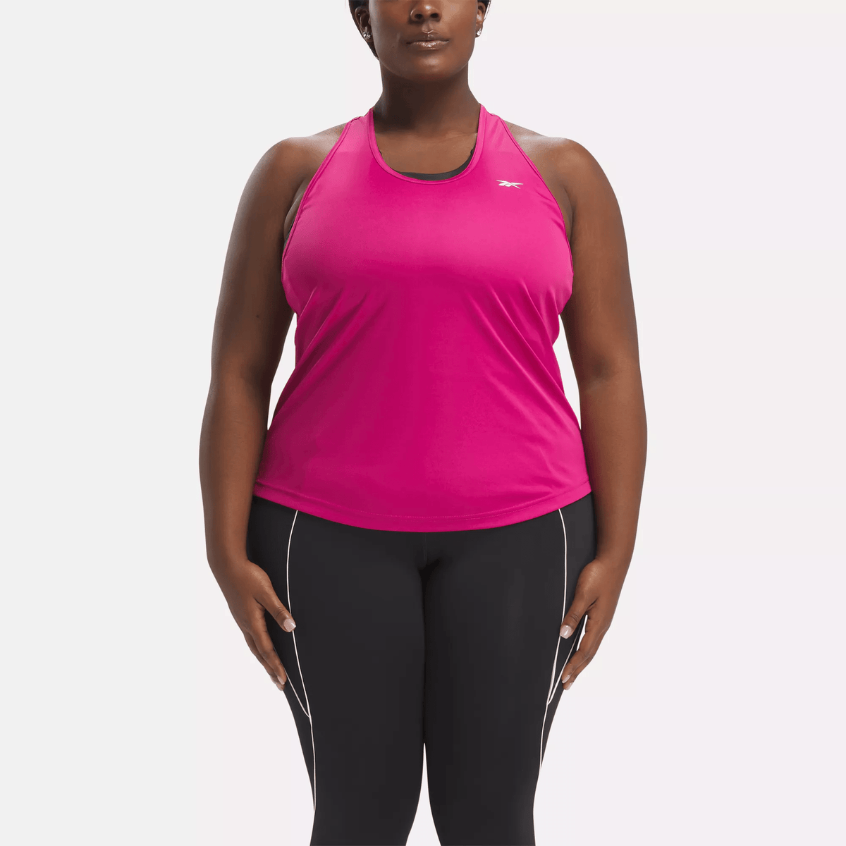 Reebok Women's Workout Ready Mesh Back Tank Top (Plus Size) Pink