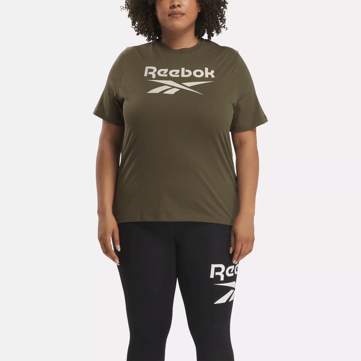 Reebok Women's Identity Big Logo T-Shirt (Plus Size) Green