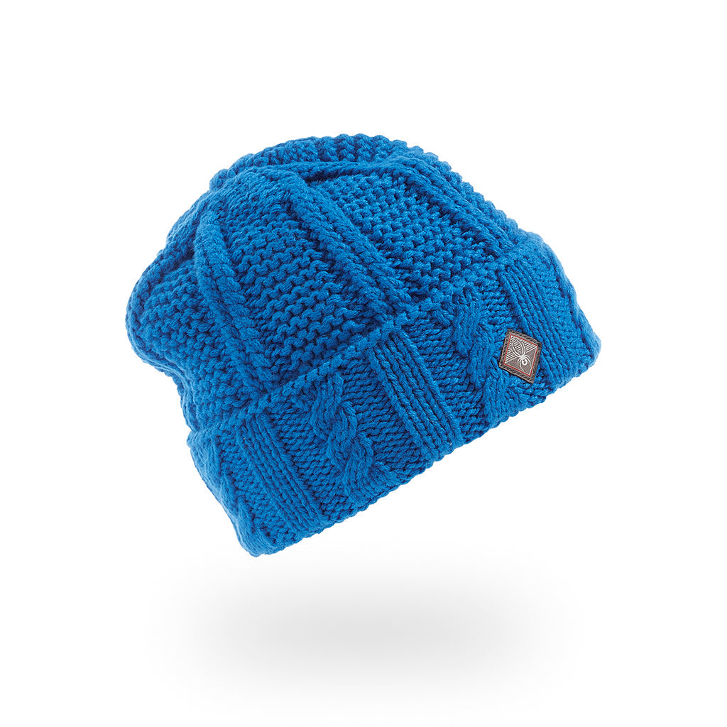 Spyder Cable Knit Hat Blue