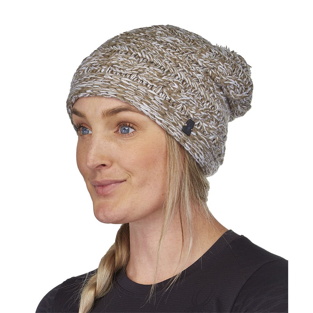 Spyder Twisty Knit Pom Hat Grey