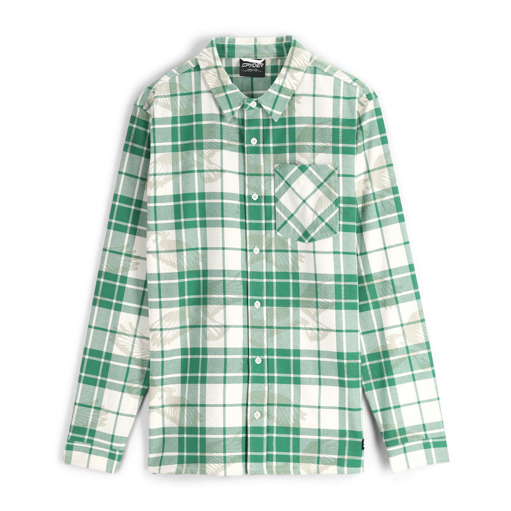 Spyder Creston Flannel Long Sleeve Top Green