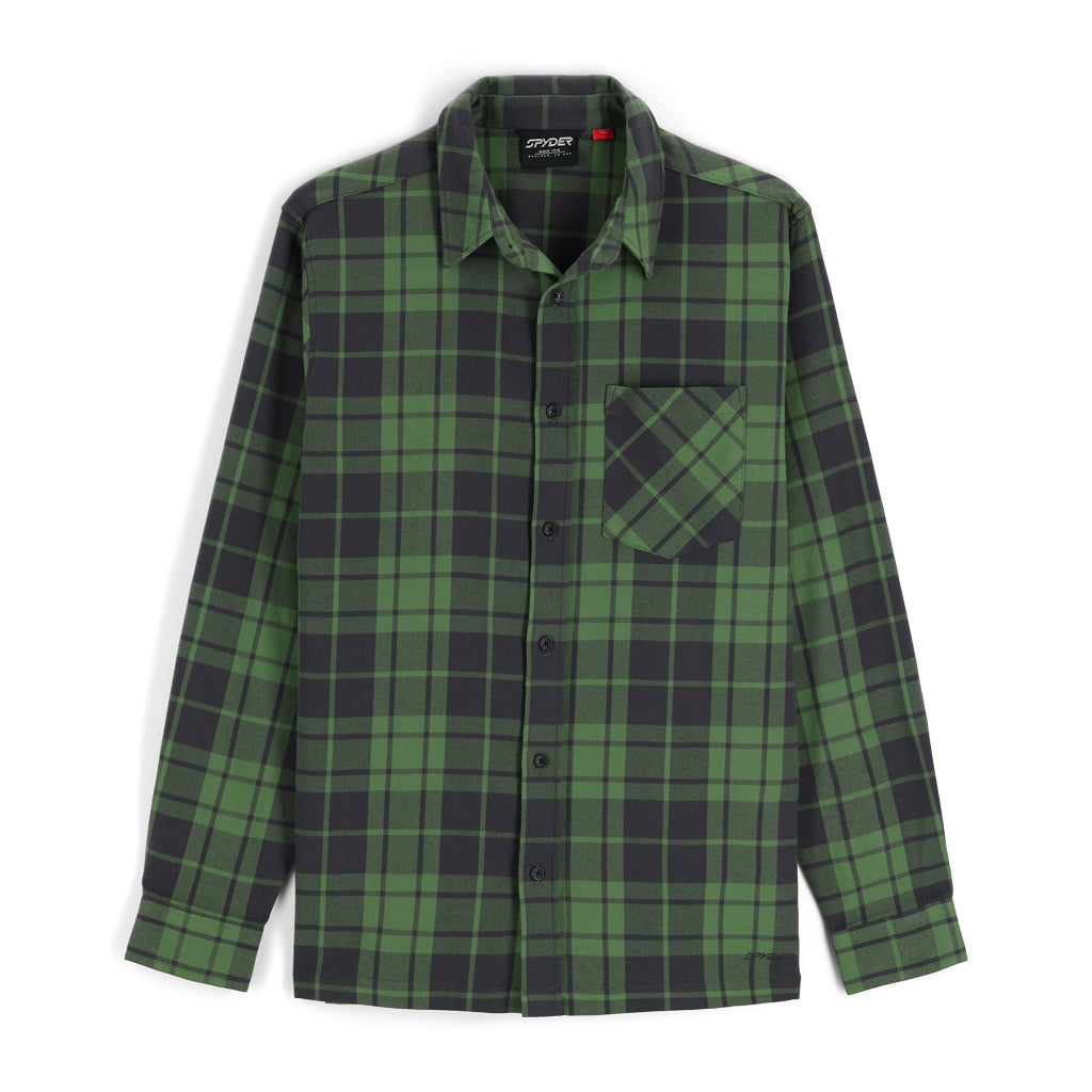 Spyder Elevation Tech Flannel T-Shirt Green