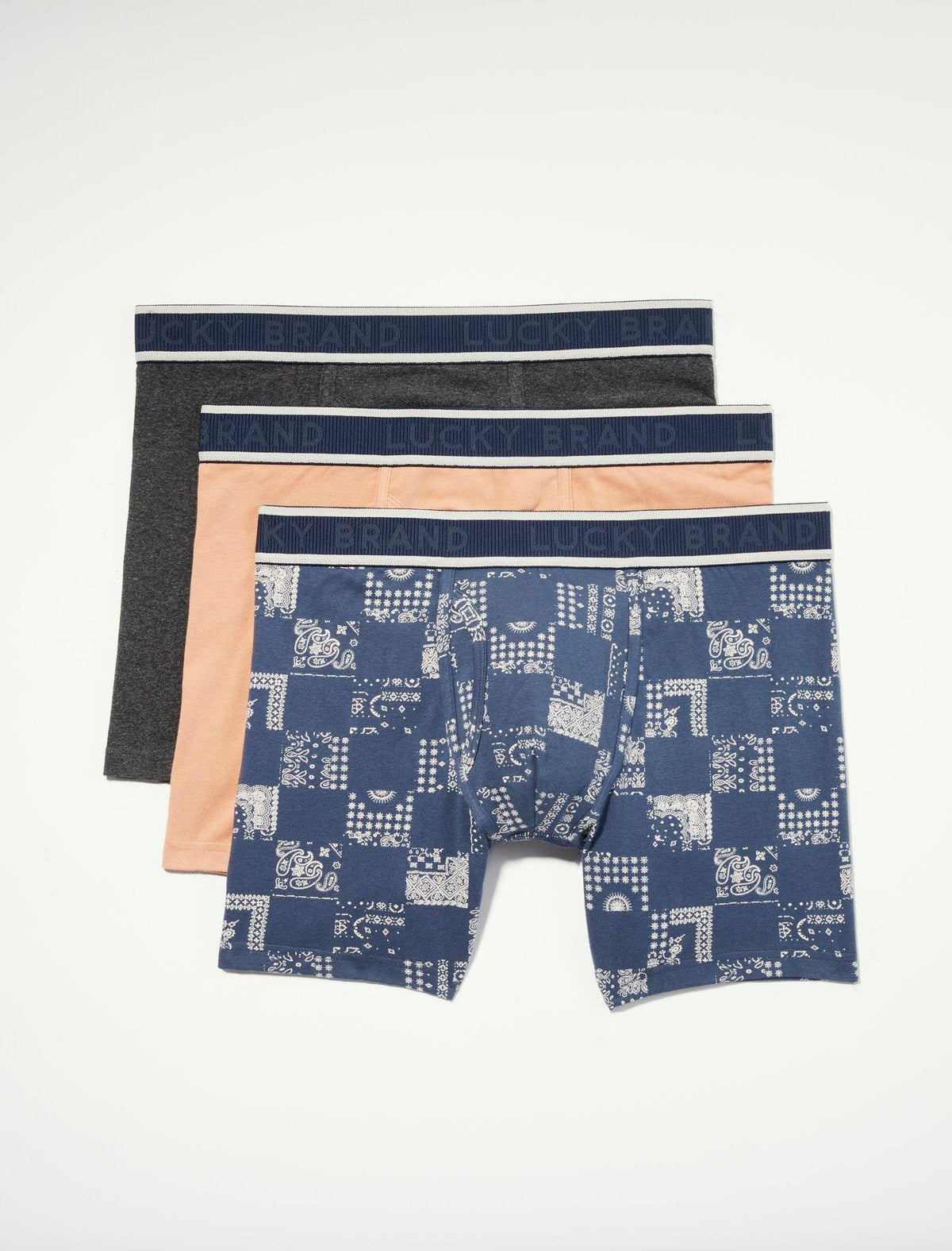Lucky Brand 3 Pack Stretch Boxer Brief Multi
